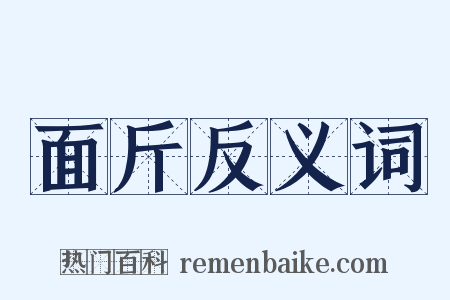 面斤反义词是什么意思的图片
